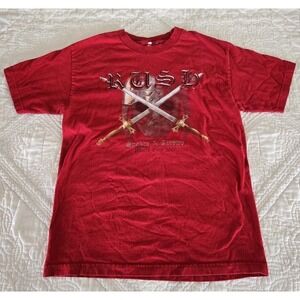 Rush Snakes & Arrows 2007 World Tour Red Graphic Band T Shirt Cotton Medium